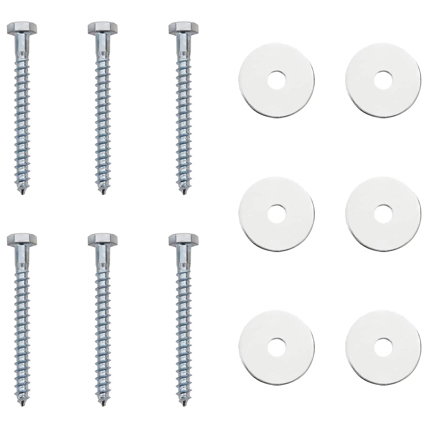 Earth anchor 6 pcs Silver Ø10 x 40 cm Galvanized Metal