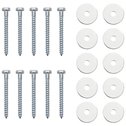 Earth anchor 10 pcs Silver Ø10 x 40 cm Galvanized Metal