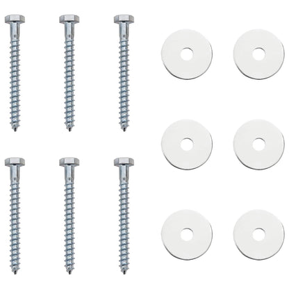 Earth anchor 6 pcs Silver Ø10 x 50 cm Galvanized Metal