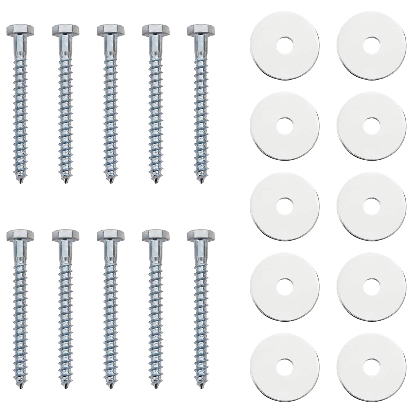 Earth anchor 10 pcs Silver Ø10 x 50 cm Galvanized Metal