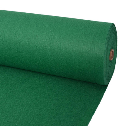 Carpet Plain Green 1 x 12 m Fabric