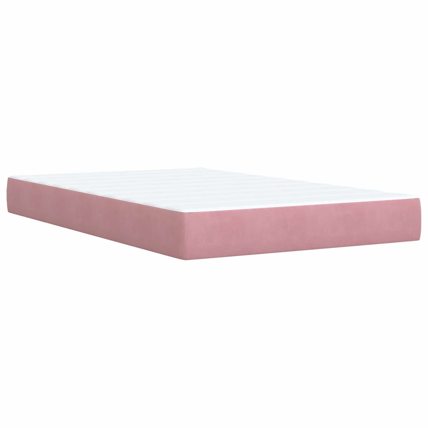 LED Box Spring Bed with Mattress Pink 120 x 200 cm Velvet