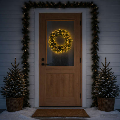 Christmas Garland 24 LEDs Warm White PVC