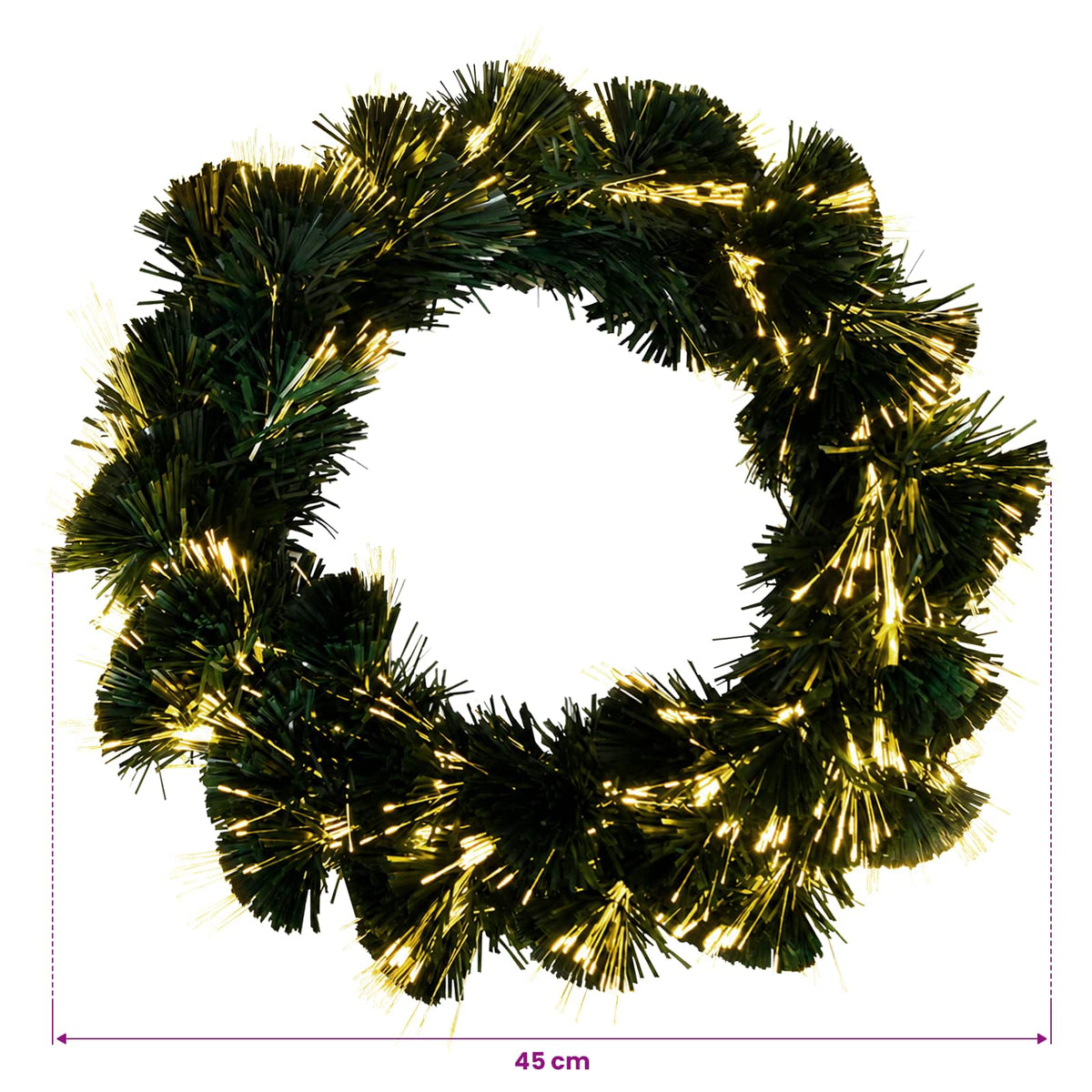 Christmas Garland 24 LEDs Warm White PVC