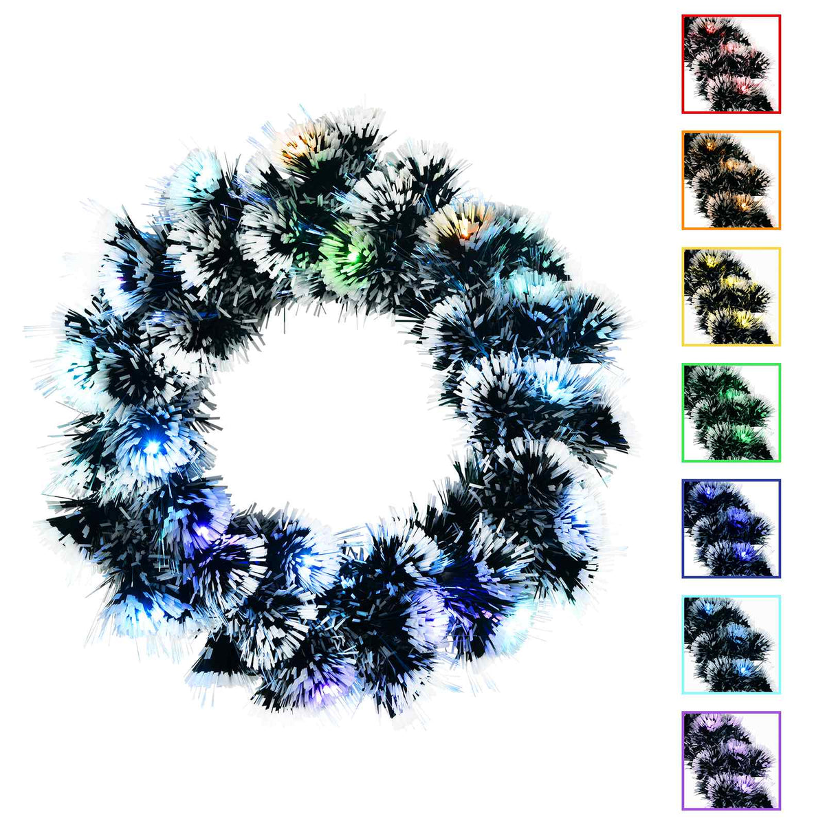 Christmas Garland 16 LEDs Multicolour steel