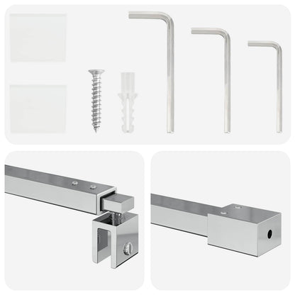Shower Door Support Bar 70-120 cm for 6/8 mm Glass Chrome