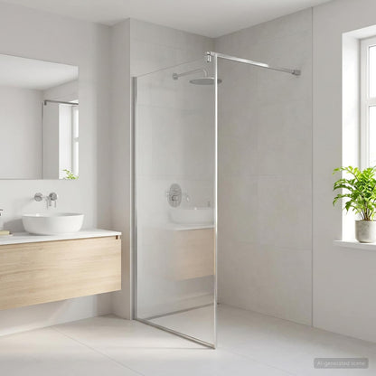 Shower Door Support Bar 70-120 cm for 6/8 mm Glass Chrome