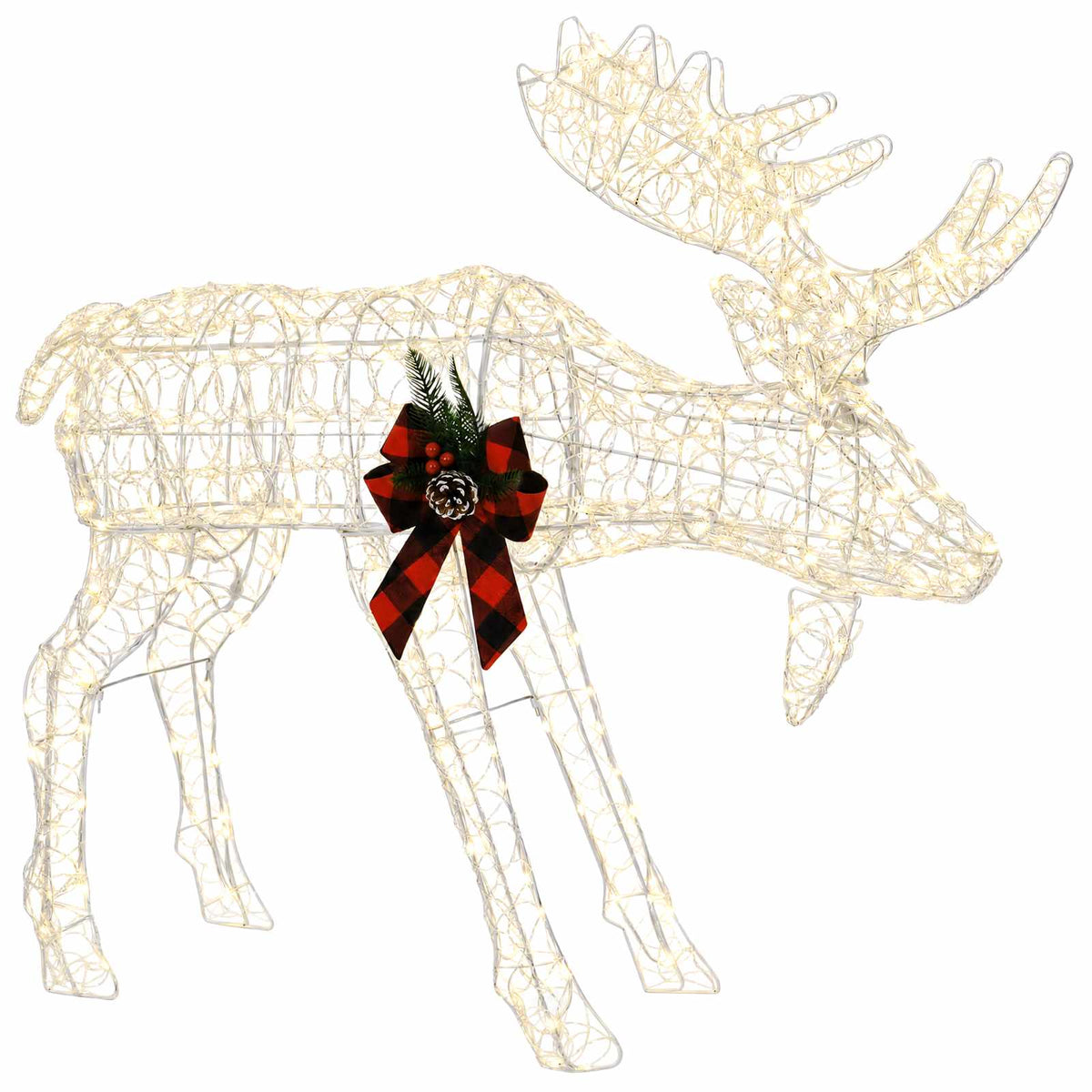 Moose Christmas Decoration 2 pcs White 120 x 27 x 105 cm