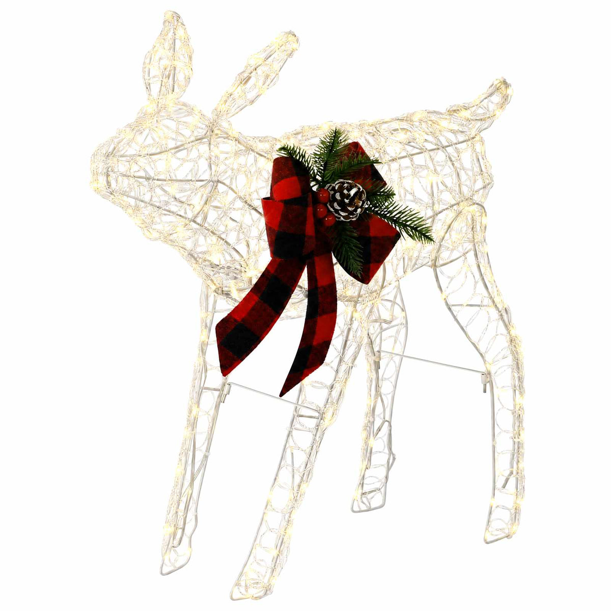 Moose Christmas Decoration 2 pcs White 120 x 27 x 105 cm