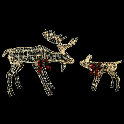 Moose Christmas Decoration 2 pcs White 120 x 27 x 105 cm