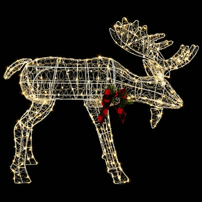 Moose Christmas Decoration White 120 x 27 x 105 cm Acrylic