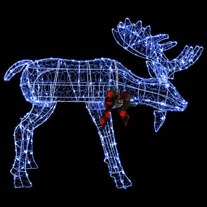 Moose Christmas Decoration White 120 x 27 x 105 cm Acrylic