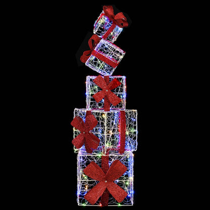Gift Box Christmas Decoration 5 pcs 125 LEDs Multicolour