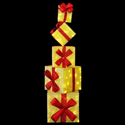 Gift Box Christmas Decoration 5 pcs 125 LEDs Warm White