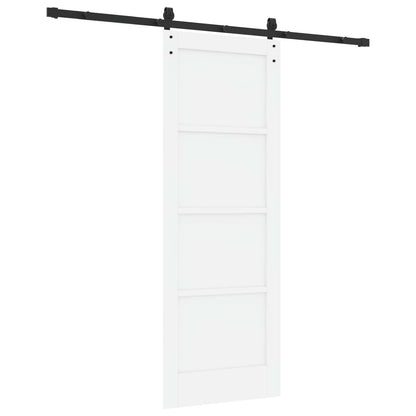 Sliding Door 73.5 x 198.5 cm Engineered Wood White and Black