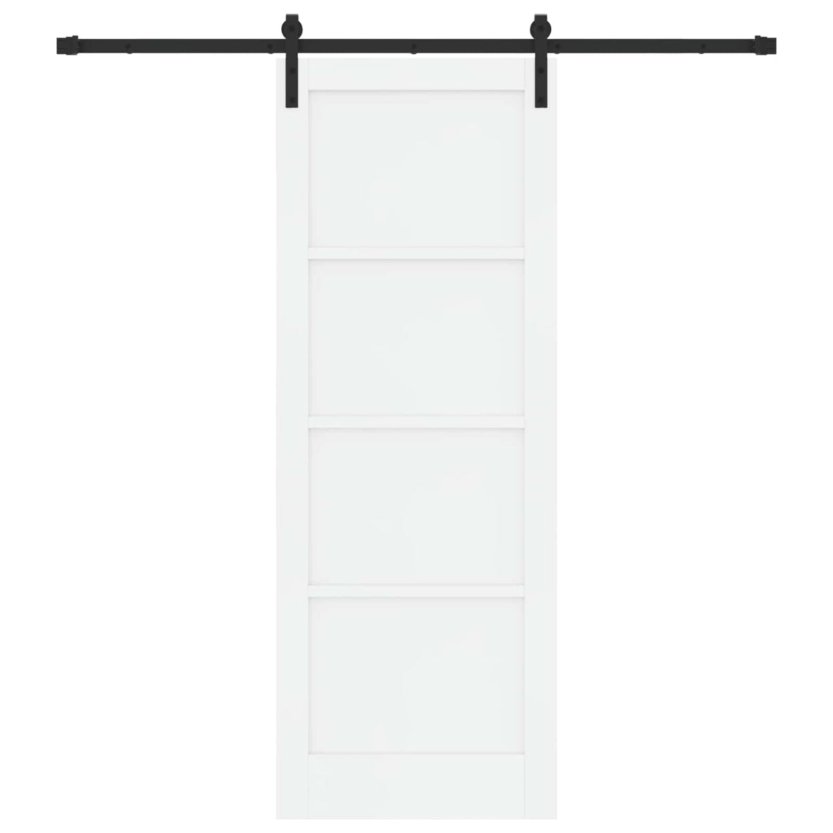 Sliding Door 78 x 211 cm Engineered Wood White and Black