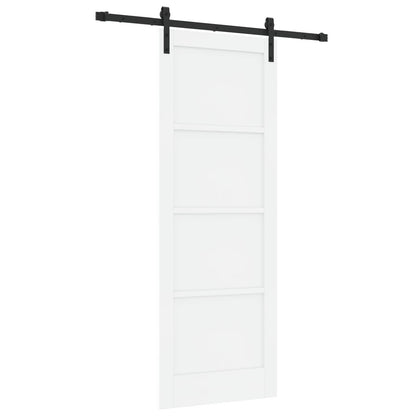 Sliding Door 78 x 211 cm Engineered Wood White and Black