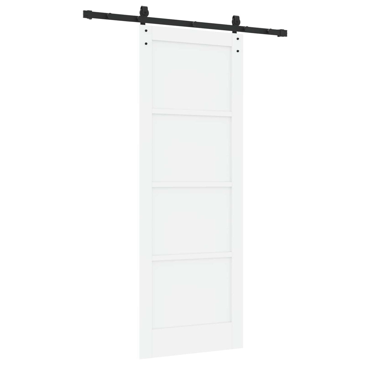 Sliding Door 78 x 211 cm Engineered Wood White and Black
