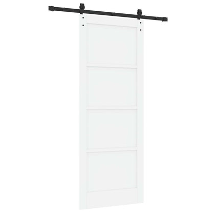 Sliding Door 83 x 211 cm Engineered Wood White and Black