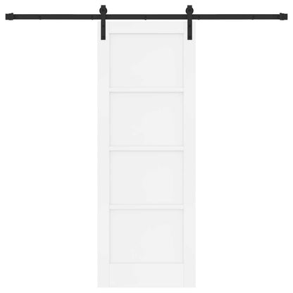 Sliding Door 73.5 x 198.5 cm Engineered Wood White and Black