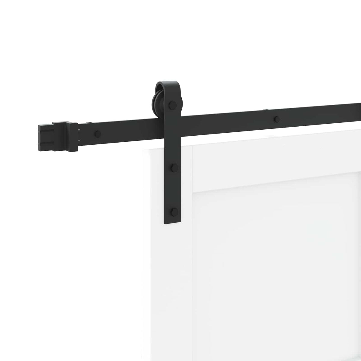 Sliding Door 73.5 x 211 cm Engineered Wood White and Black