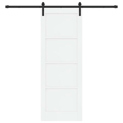 Sliding Door 78 x 211 cm Engineered Wood White and Black