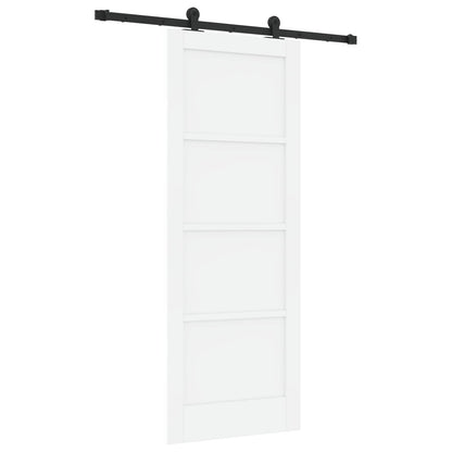 Sliding Door ORKDAL 78 x 202 cm Engineered Wood White and Black