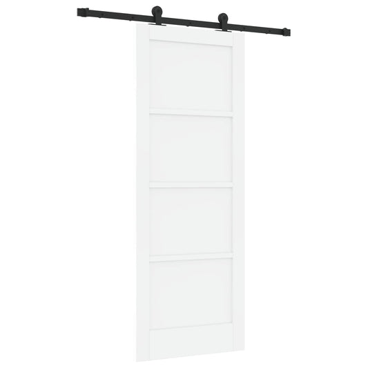 Sliding Door ORKDAL 78 x 202 cm Engineered Wood White and Black