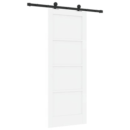 Sliding Door ORKDAL 78 x 202 cm Engineered Wood White and Black