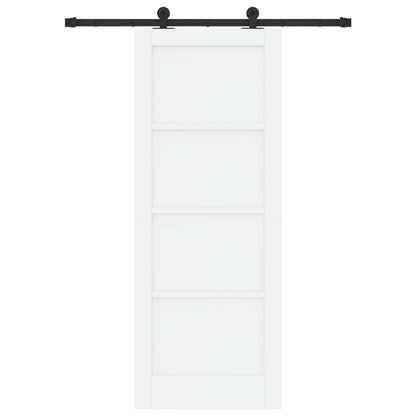 Sliding Door ORKDAL 78 x 202 cm Engineered Wood White and Black