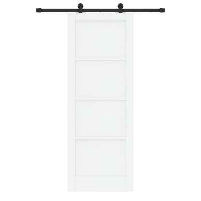 Sliding Door ORKDAL 78 x 211 cm Engineered Wood White and Black