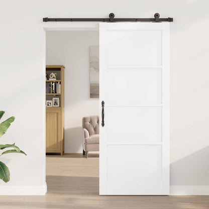 Sliding Door ORKDAL 86 x 211 cm Engineered Wood White and Black