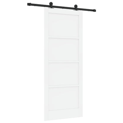 Sliding Door ORKDAL 86 x 211 cm Engineered Wood White and Black
