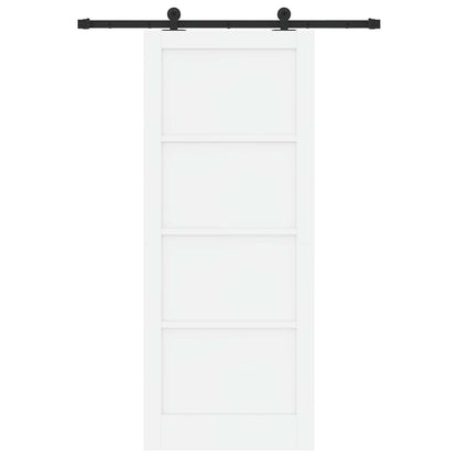 Sliding Door ORKDAL 86 x 211 cm Engineered Wood White and Black
