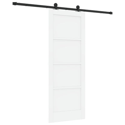 Sliding Door ORKDAL 78 x 202 cm Engineered Wood White and Black