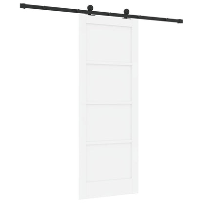 Sliding Door ORKDAL 78 x 202 cm Engineered Wood White and Black