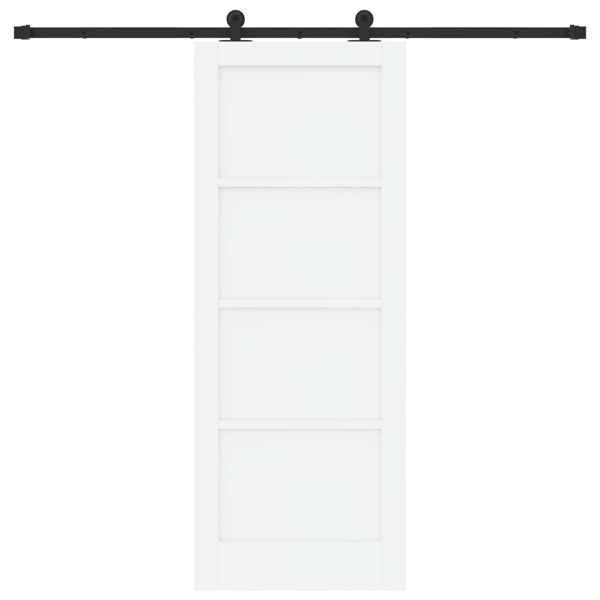 Sliding Door ORKDAL 78 x 202 cm Engineered Wood White and Black