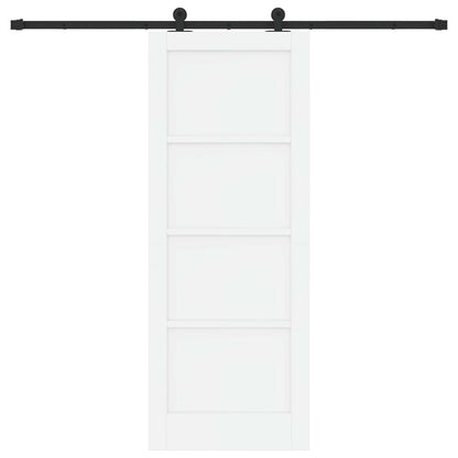 Sliding Door ORKDAL 78 x 202 cm Engineered Wood White and Black