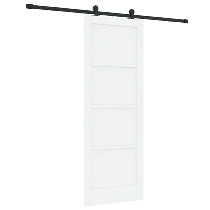 Sliding Door ORKDAL 78 x 211 cm Engineered Wood White and Black