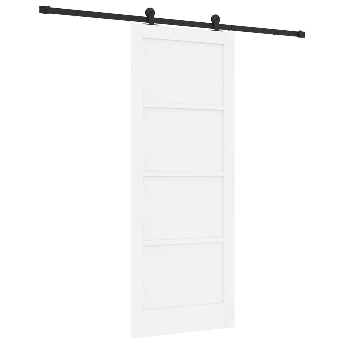 Sliding Door ORKDAL 83 x 211 cm Engineered Wood White and Black
