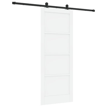Sliding Door ORKDAL 83 x 211 cm Engineered Wood White and Black