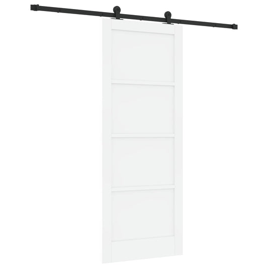 Sliding Door ORKDAL 83 x 211 cm Engineered Wood White and Black