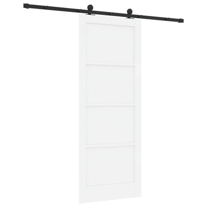 Sliding Door ORKDAL 83 x 211 cm Engineered Wood White and Black