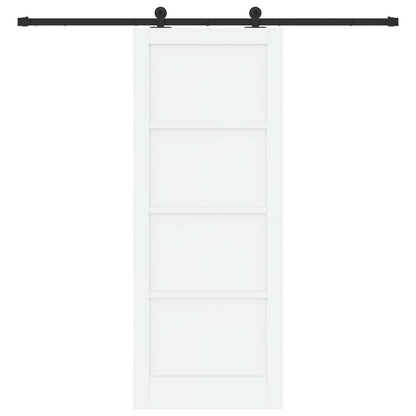 Sliding Door ORKDAL 83 x 211 cm Engineered Wood White and Black