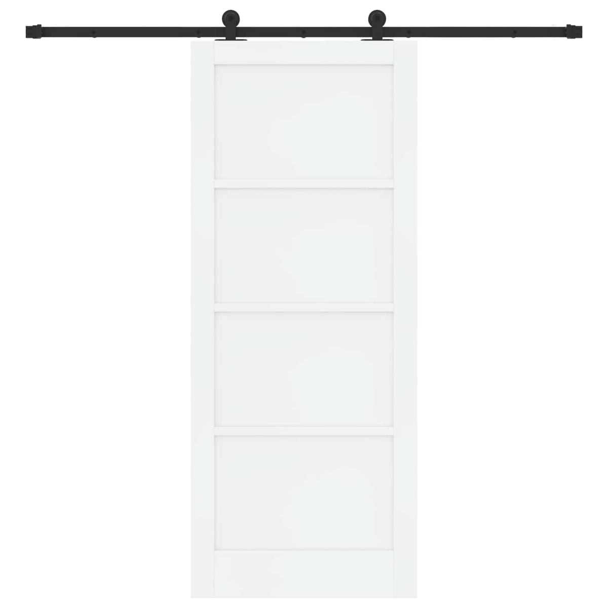 Sliding Door ORKDAL 86 x 211 cm Engineered Wood White and Black