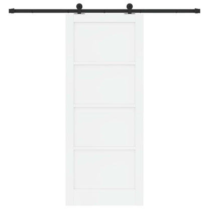 Sliding Door ORKDAL 86 x 211 cm Engineered Wood White and Black
