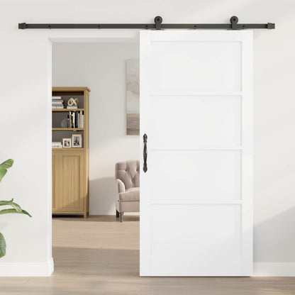 Sliding Door ORKDAL 93 x 202 cm Engineered Wood White and Black