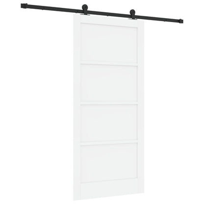 Sliding Door ORKDAL 93 x 202 cm Engineered Wood White and Black