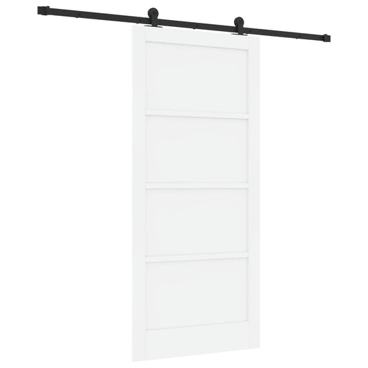 Sliding Door ORKDAL 93 x 202 cm Engineered Wood White and Black