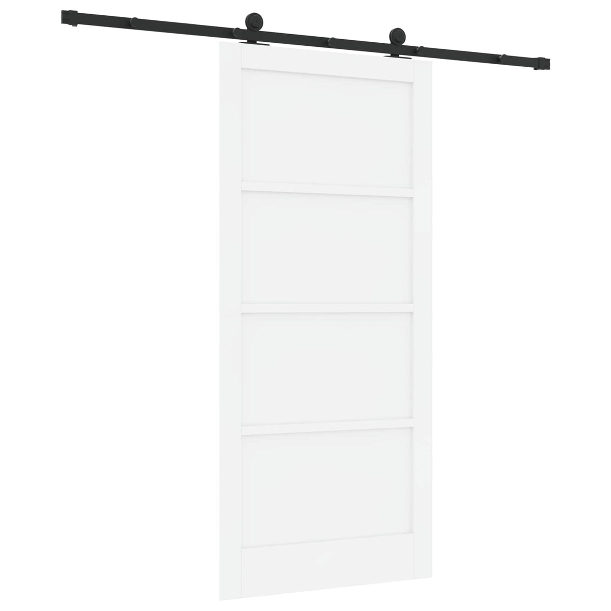 Sliding Door ORKDAL 93 x 202 cm Engineered Wood White and Black